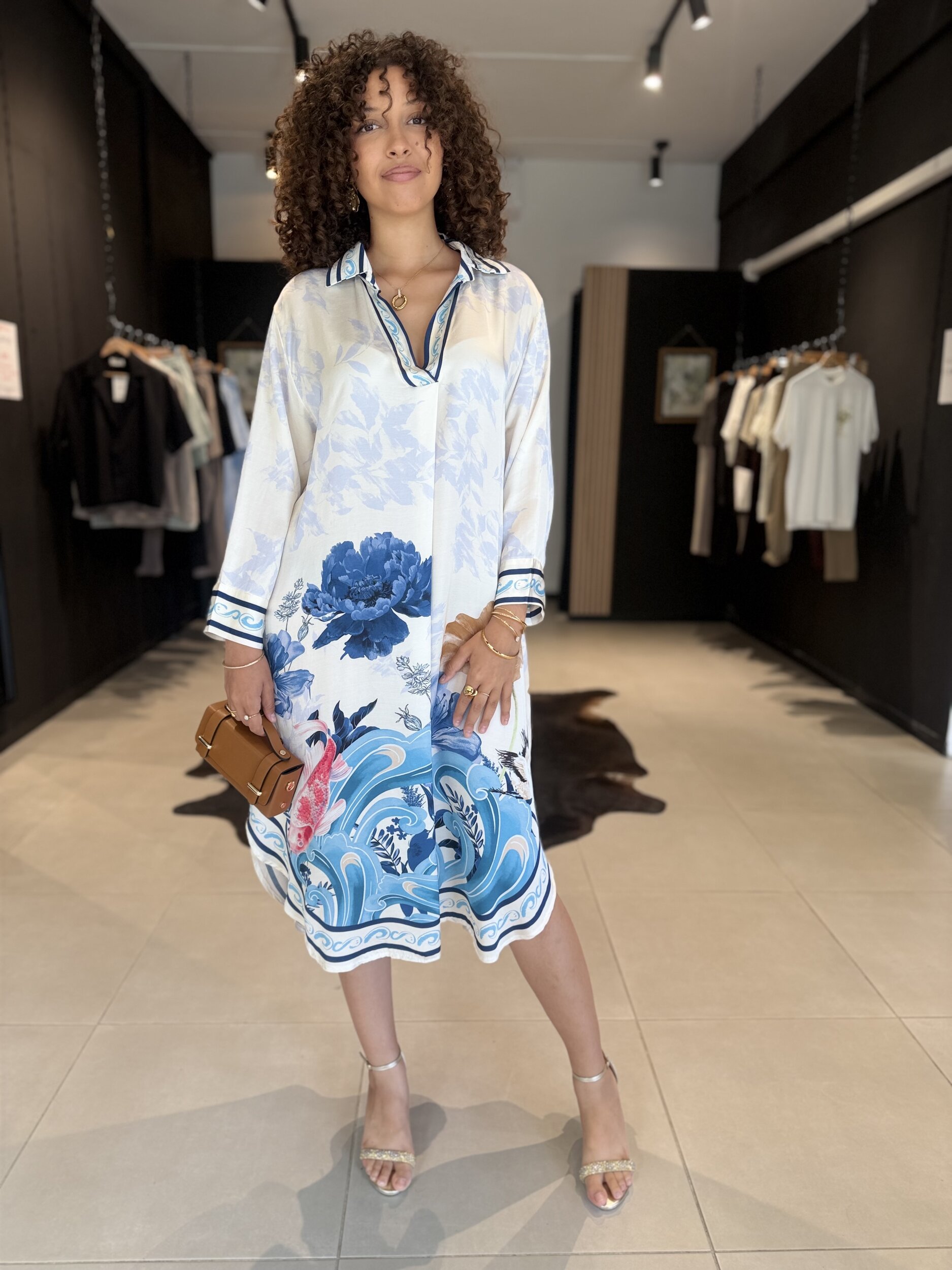 robe kelly bleu grande taille perle des iles 974 mode femme