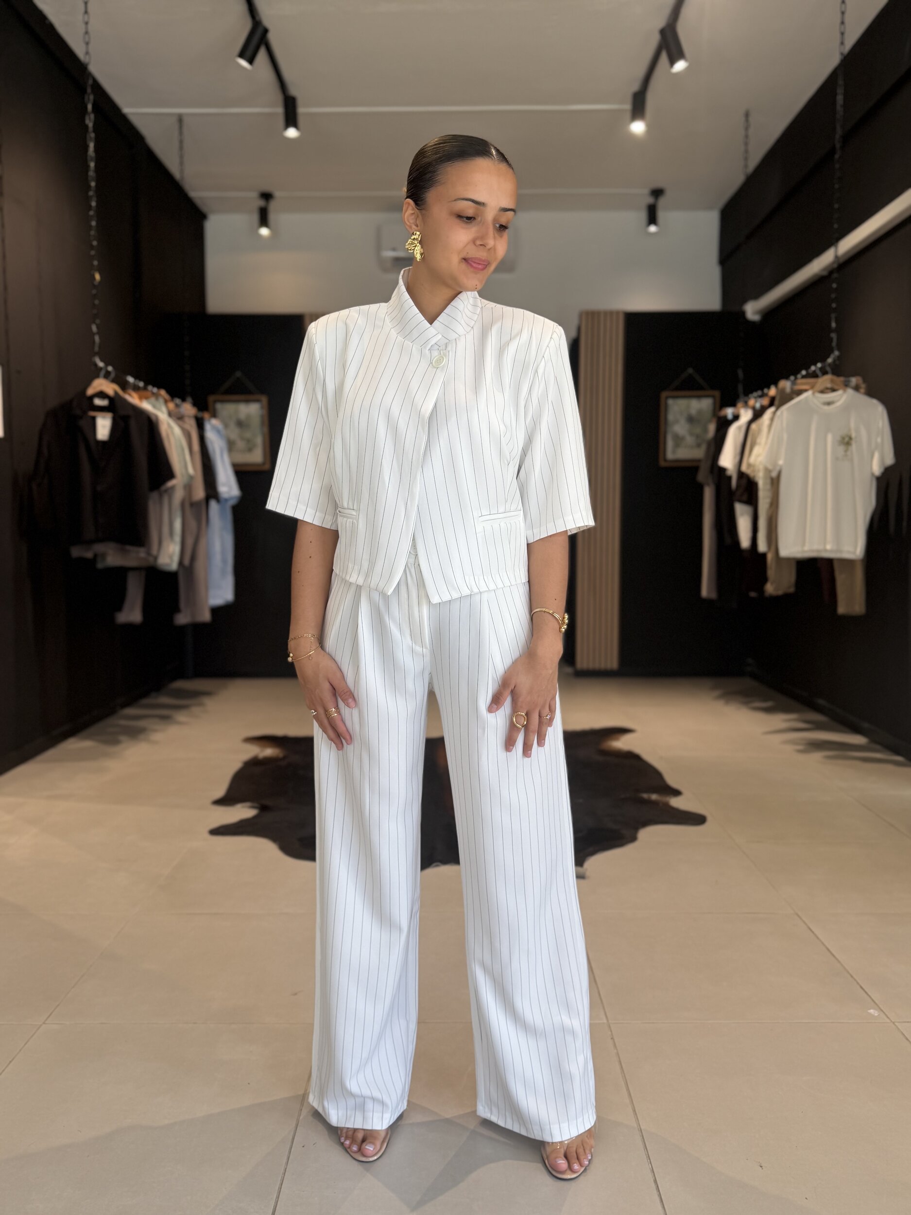 ensemble blazer raye perle des iles mode femme