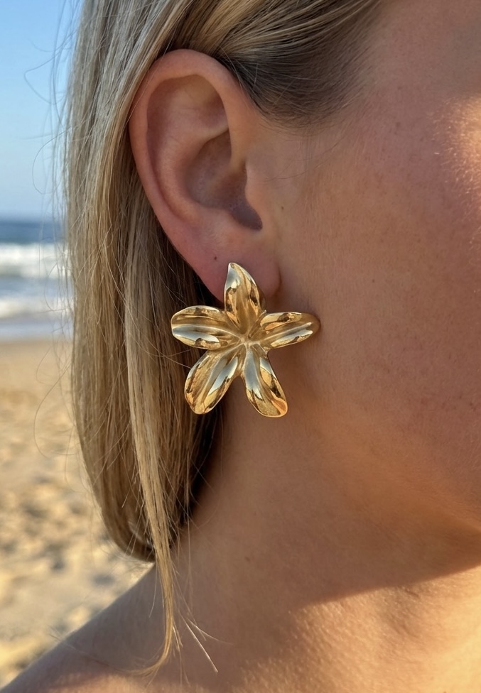 boucle doreille acier inoxydable perle des iles 974 mode femme
