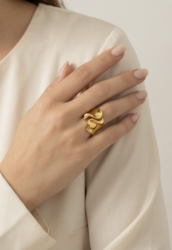 bague acier inoxydable perle des iles 974 mode femme