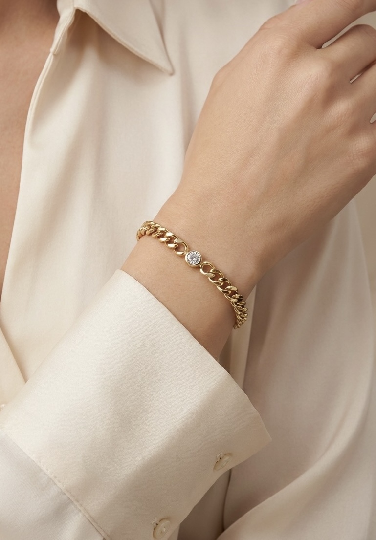 bracelet acier inoxydable perle des iles 974 mode femme