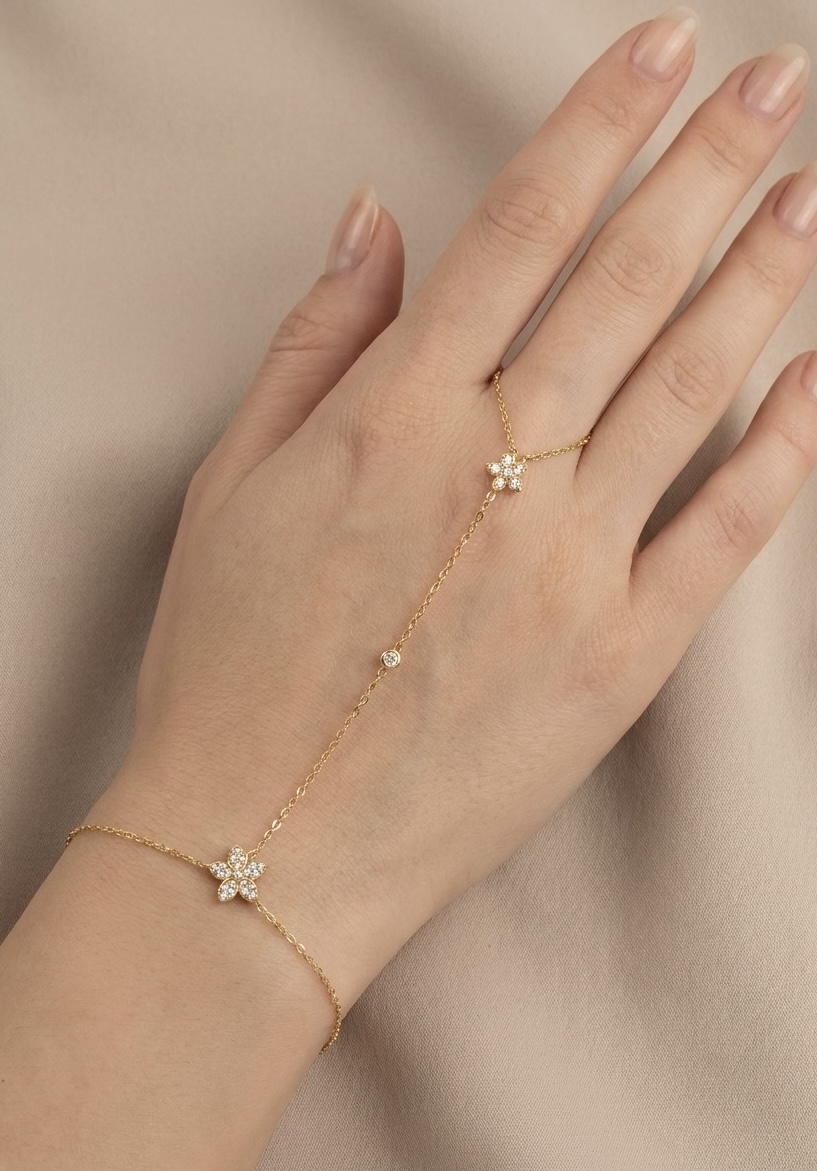chaine bracelet de main acier inoxydable perle des iles 974 mode femme