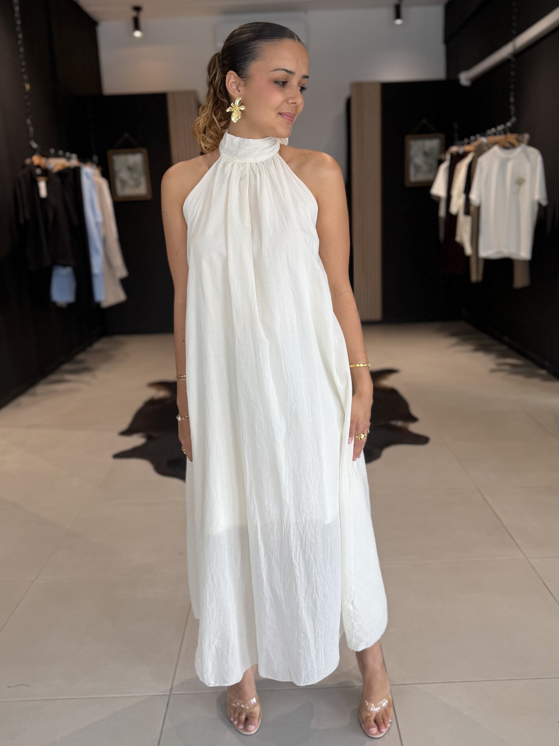 Robe CARLA ivoire - Perle des Îles