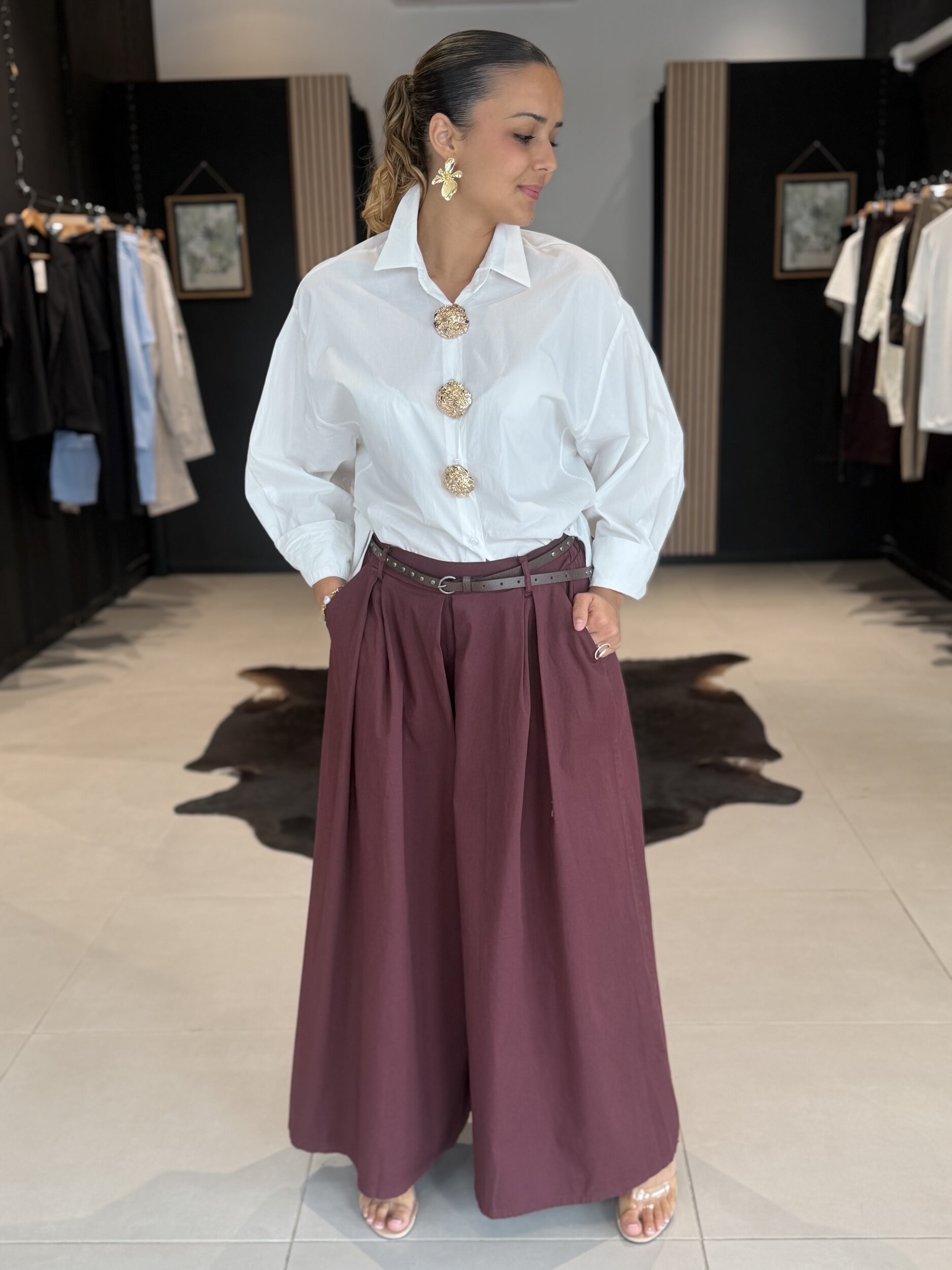CHEMISE BOUTON DORE PERLE DES ILES 974