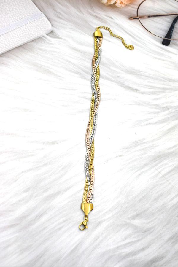 Bracelet acier inoxydable taille ajustable perle des iles 974