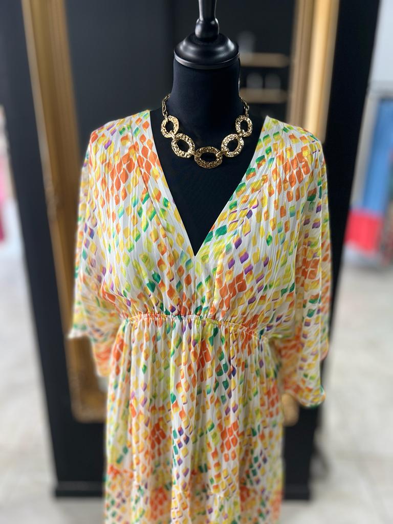 Robe PAPAYE Orange taille unique Perle des Iles 974 Mode Parfumerie