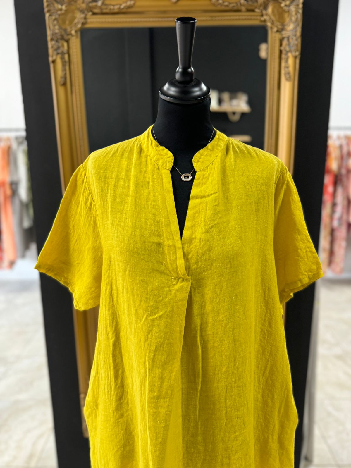 robe melissa moutarde jaune perle des iles 974 mode femme grande taille