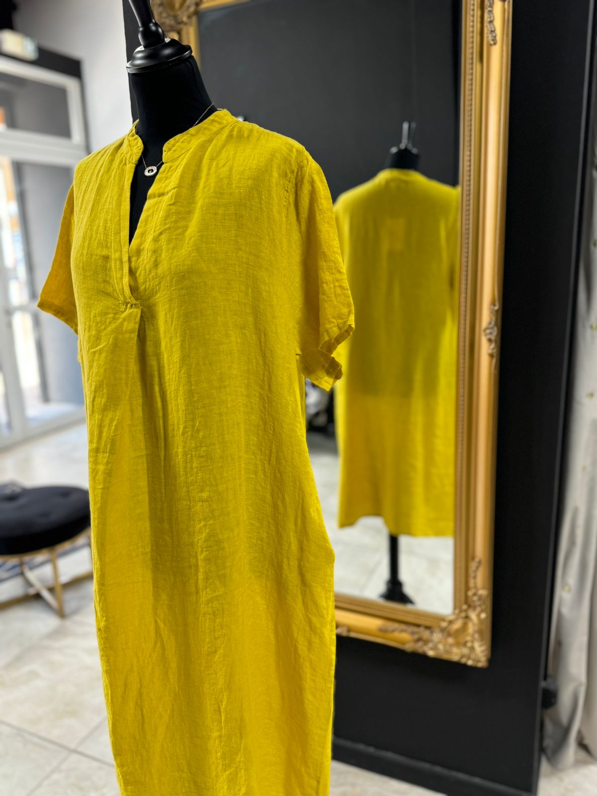 robe melissa moutarde jaune perle des iles 974 mode femme grande taille