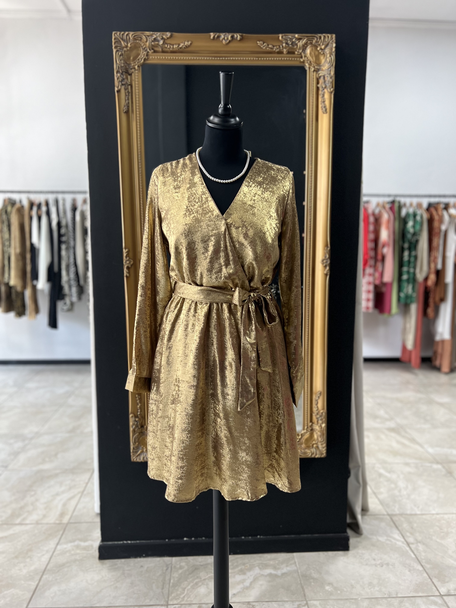 ROBE SHINE PERLE DES ILES DOREE OR GOLD NOIR MODE FEMME 974 PARFUMERIE