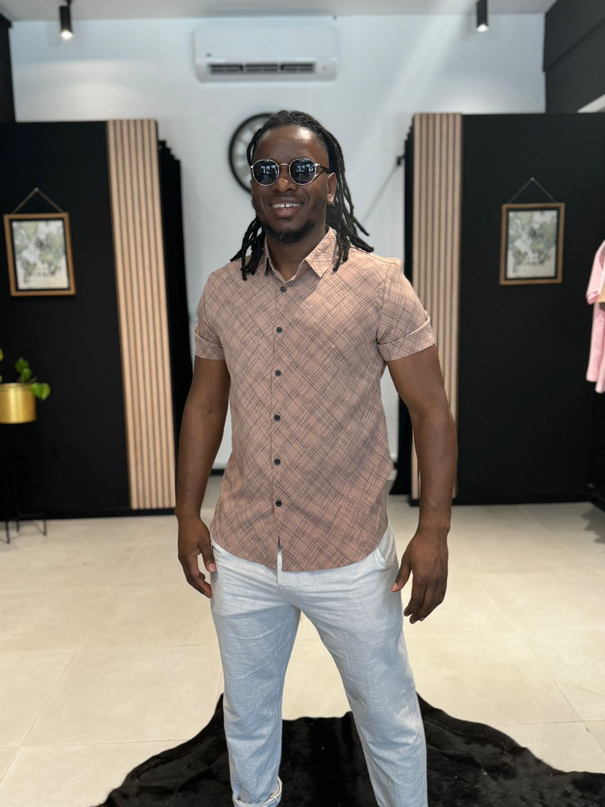 chemise MAHDI marron perle des iles 974 mode homme