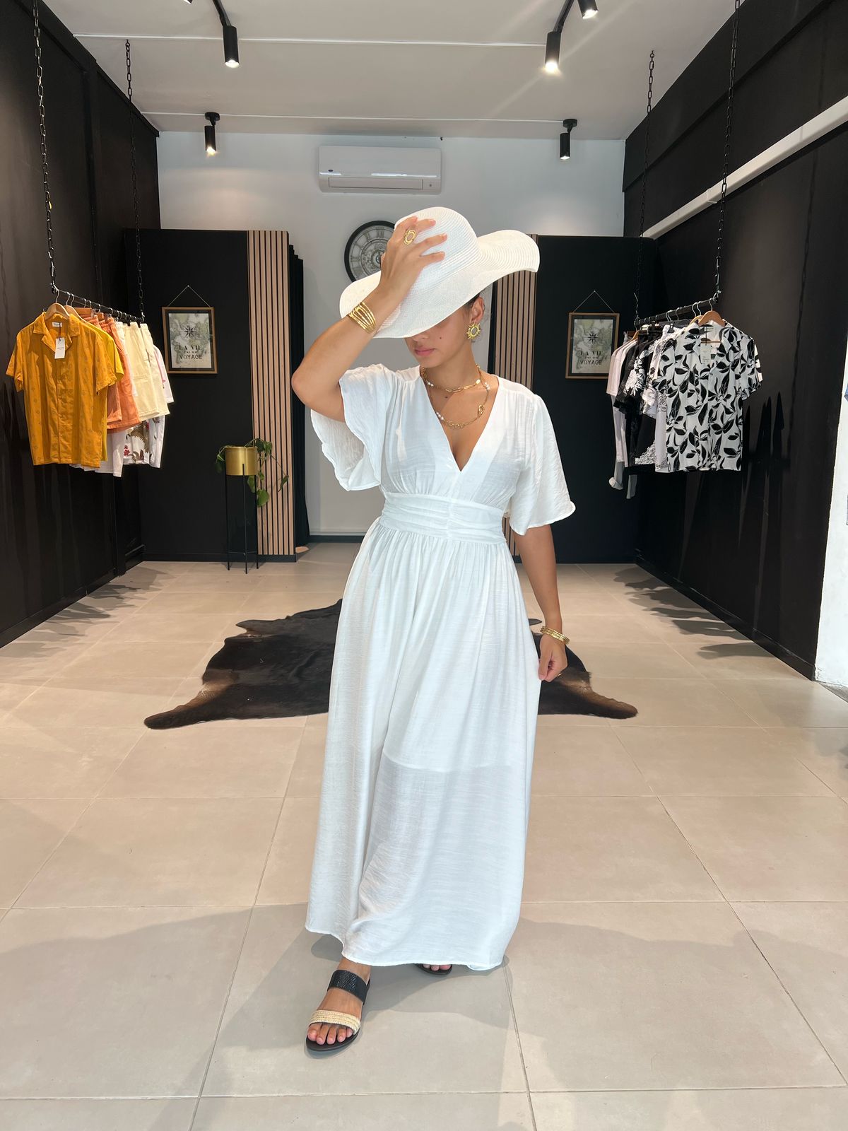 robe tina blanche perle des iles 974 la reunion mode femme pret a porter feminin robe ample