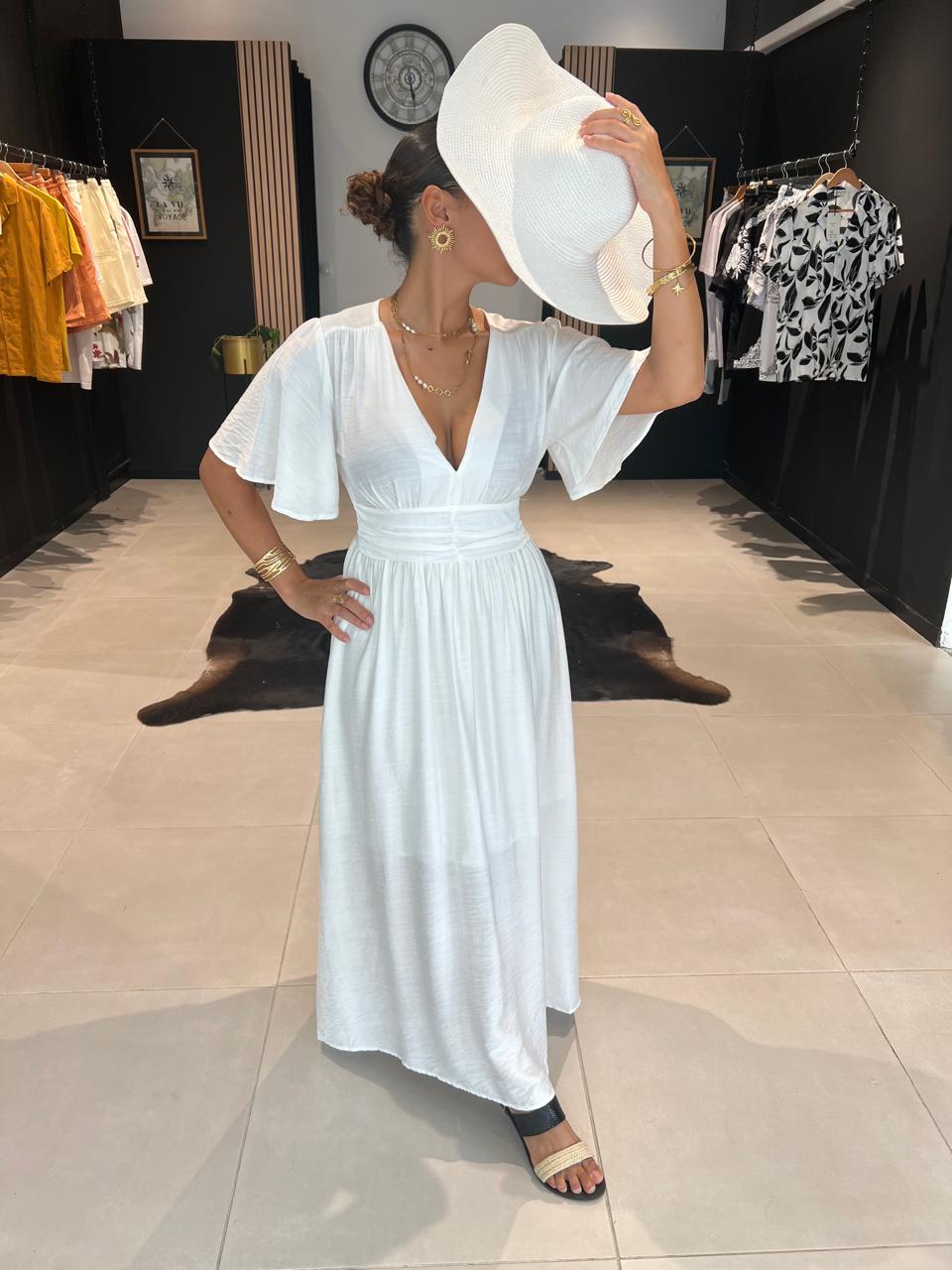 robe tina blanche perle des iles 974 la reunion mode femme pret a porter feminin robe ample