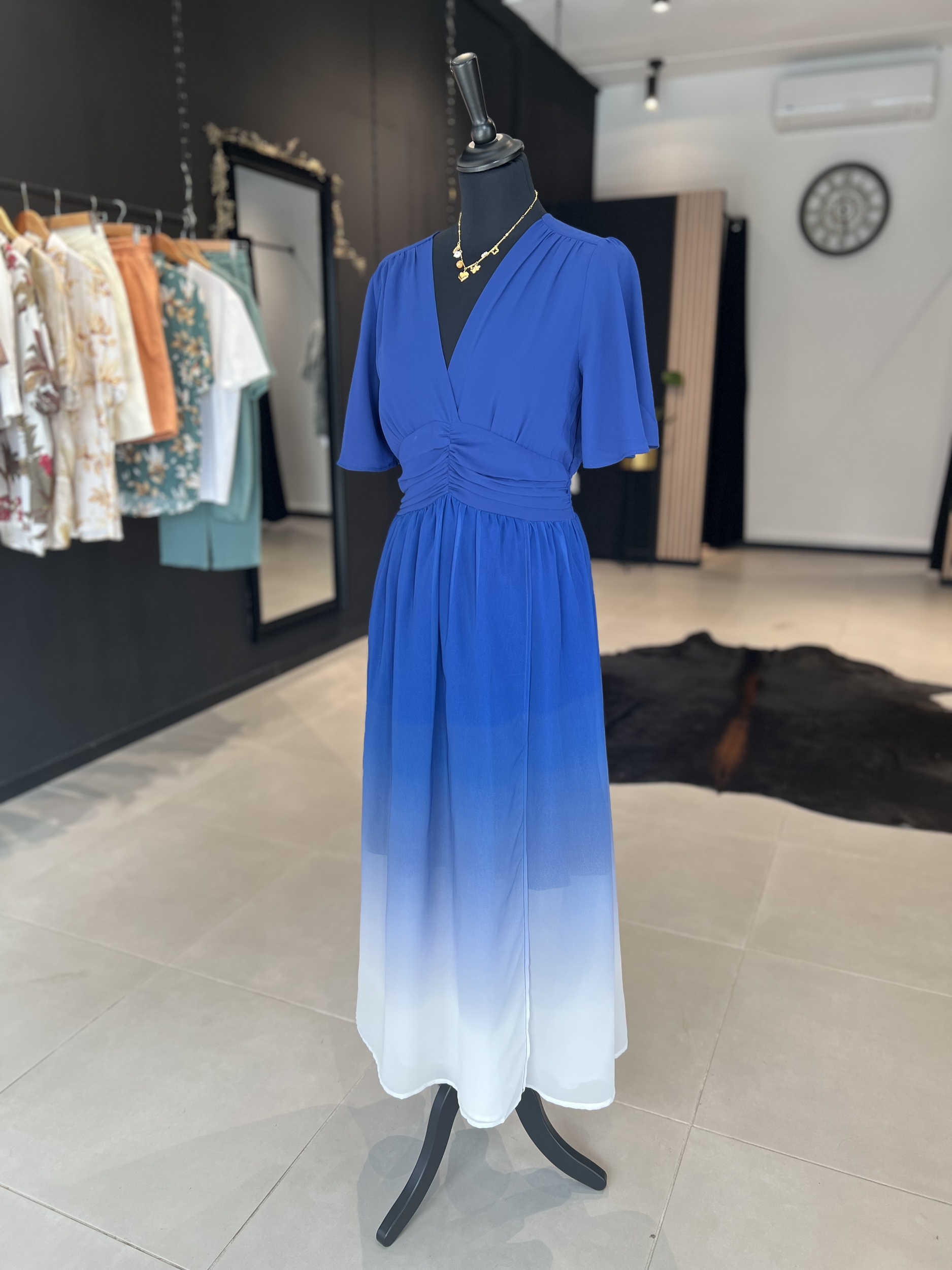 robe maria grande taille bleu perle des iles 974 mode femme homme bar a parfum La reunion