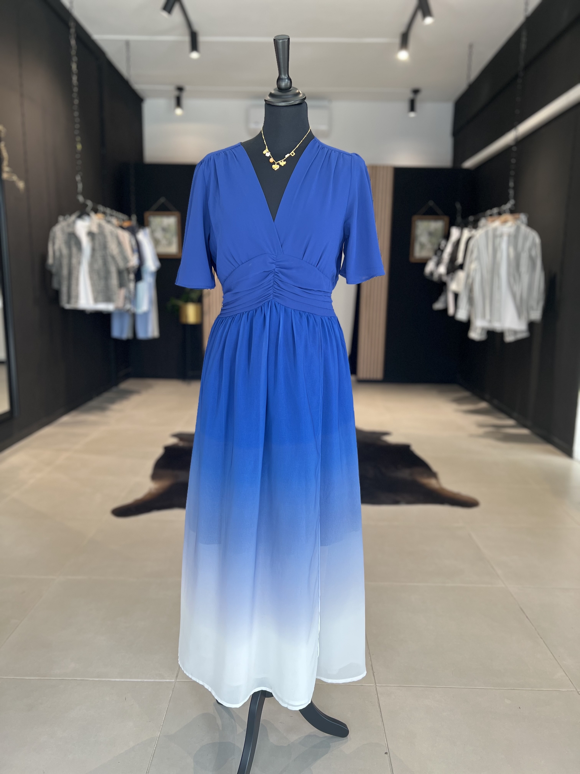 robe maria grande taille bleu perle des iles 974 mode femme homme bar a parfum La reunion