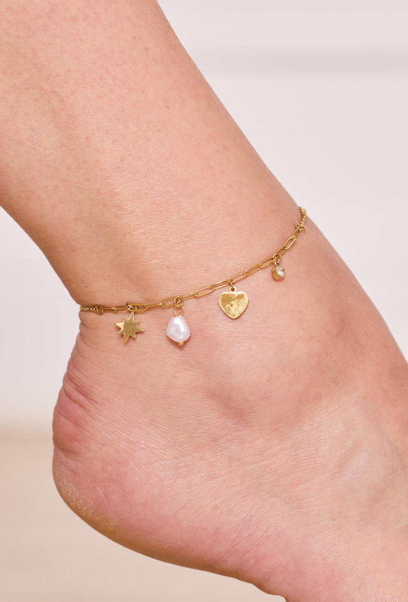 chaine de cheville acier inoxydable perle des iles 974 la reunion st pierre mode femme