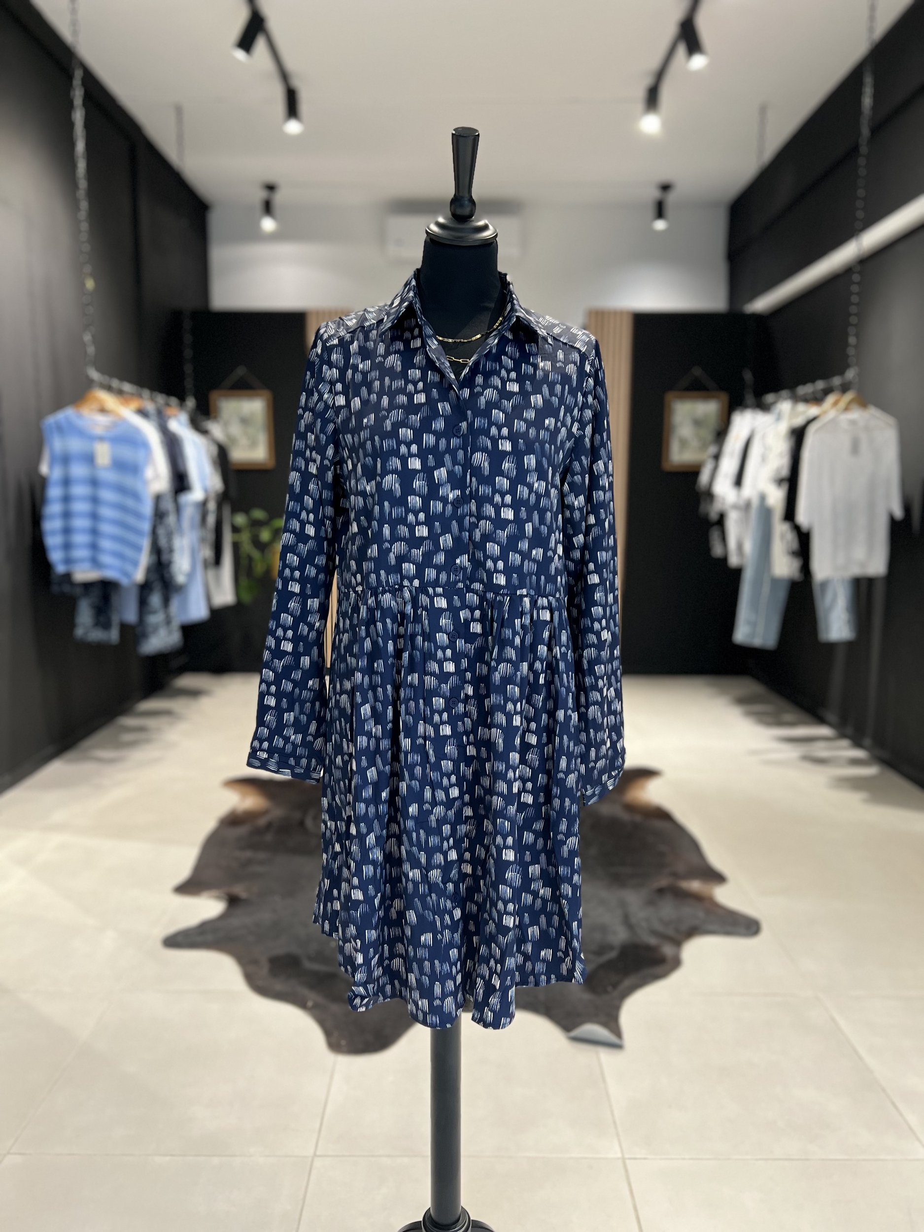 robe bleu marine moon grande taille perle des iles mode femme la reunion st pierre 974