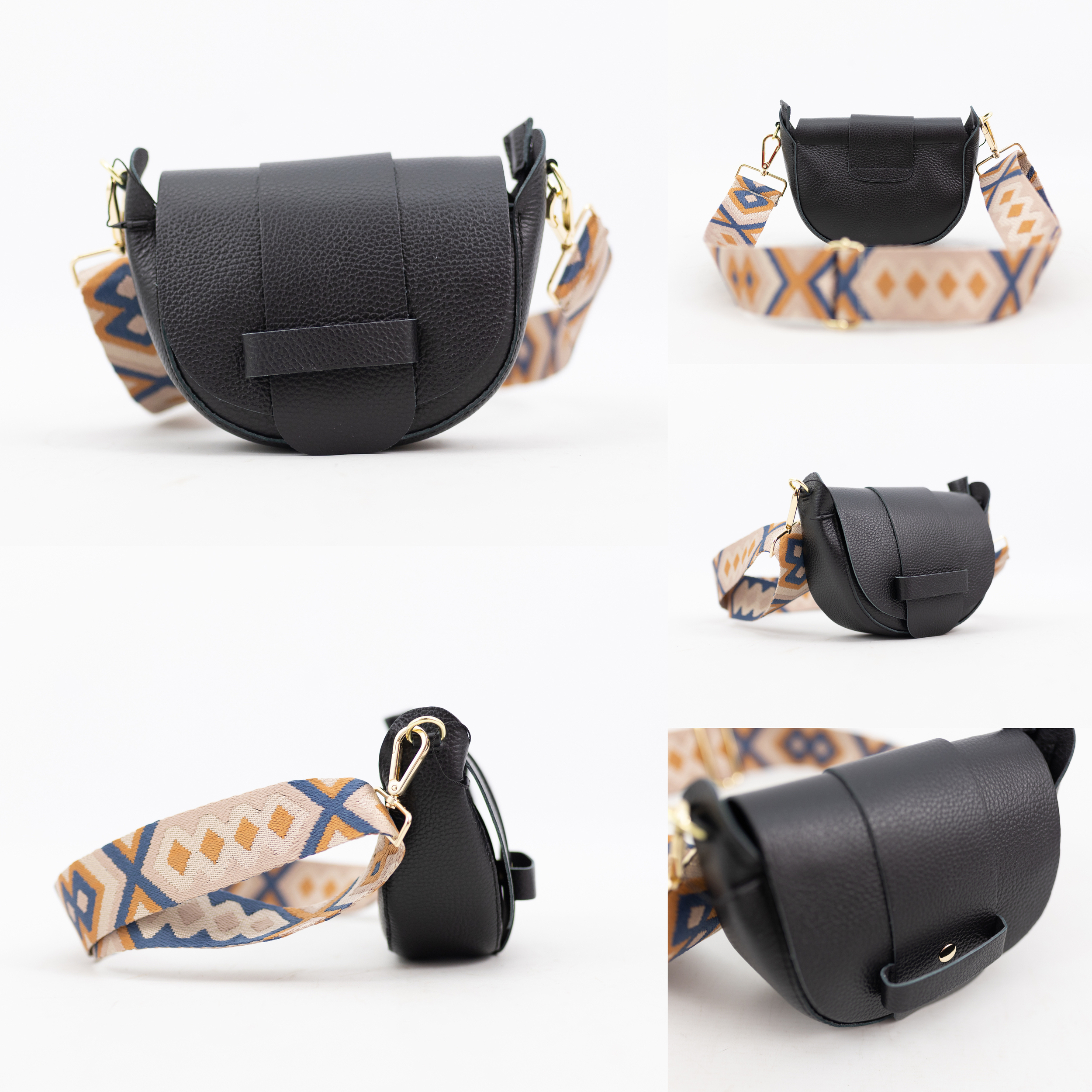 sac cuir noir 100% cuir vachette Perle des iles 974 mode femme la reunion bijoux acier bar a parfum