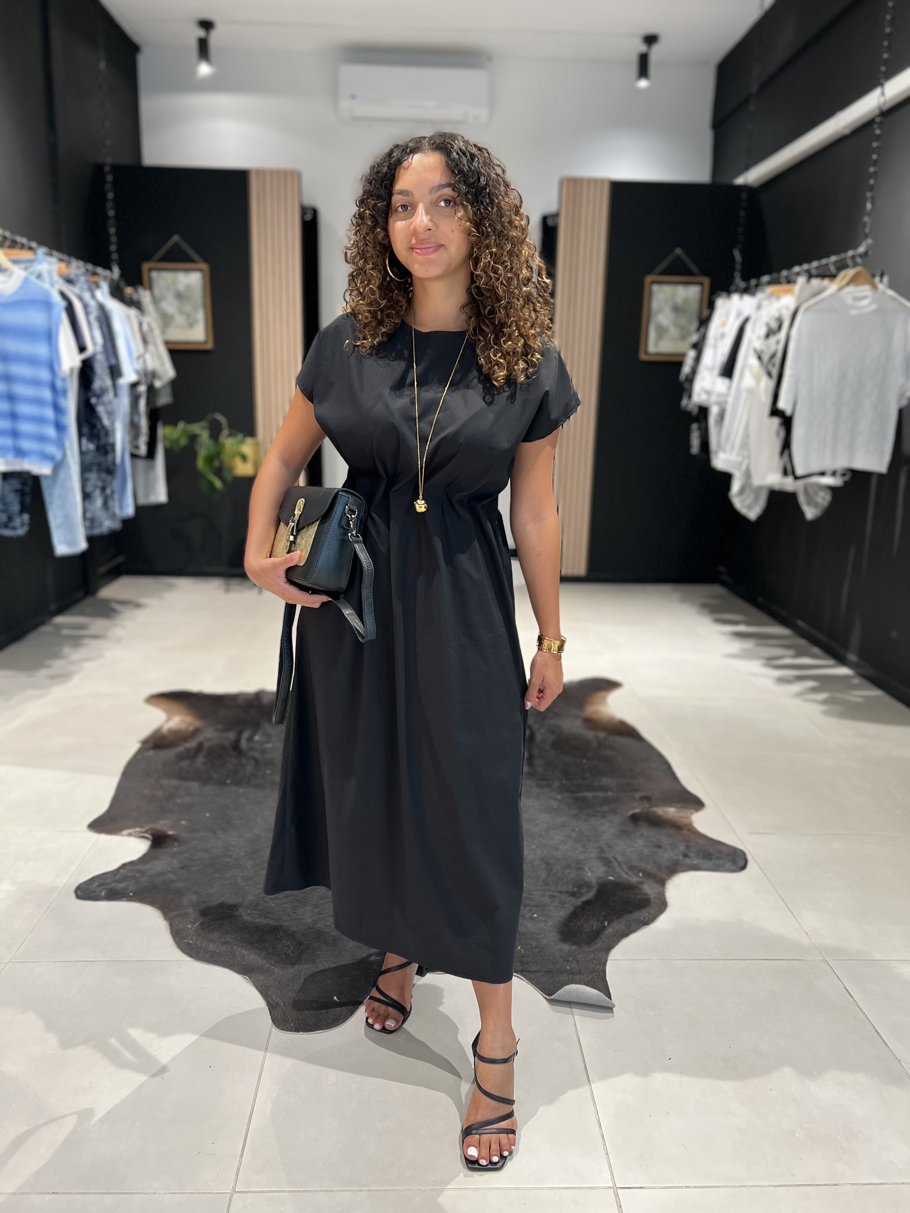 Robe Femme Nina Kalio Noire Et Brune - Taille 36 - Occasion Très Bon état