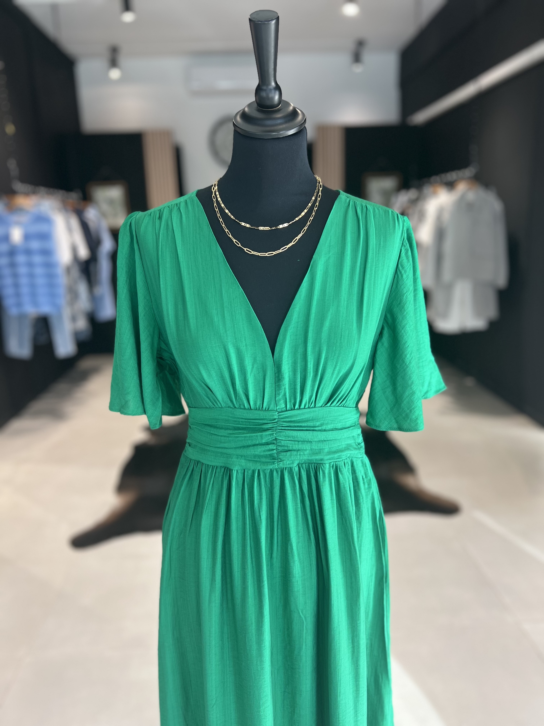 robe tina vert perle des iles 974 mode femme la reunion bijoux acier bar a parfum
