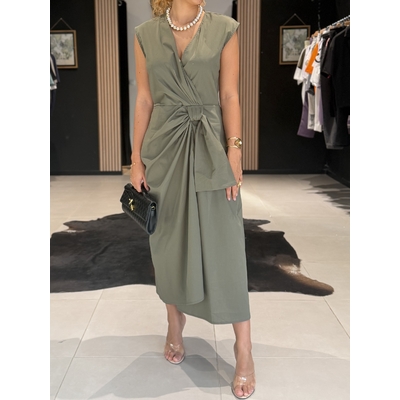 robe nouee kaki perle des iles 974 mode femme la reunion grande taille