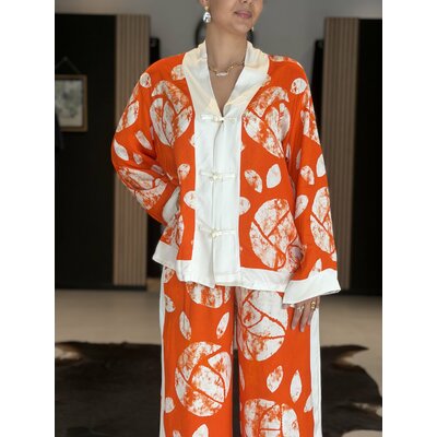 KIMONO ORANGE PERLE DES ILES 974 MODE FEMME