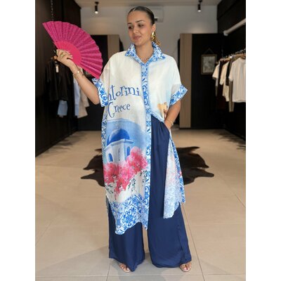 Chemise longue femme SANTORINI PERLE DES ILES 974