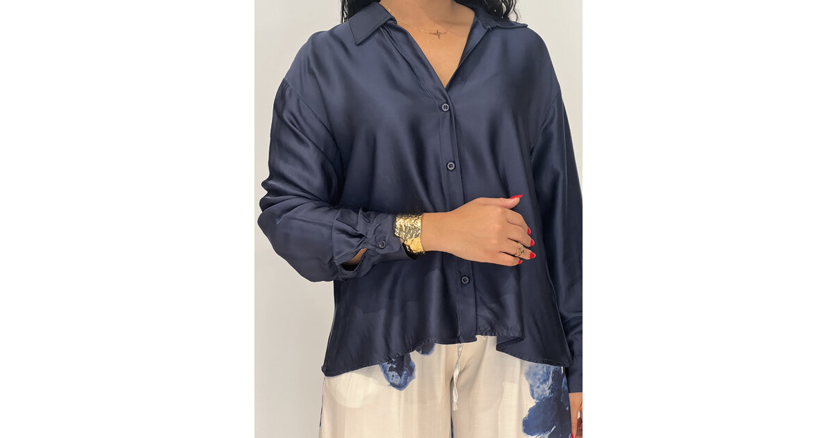 Blouse Maje En Soie Fluide Couleur Corail - Taille 1 - Occasion Très Bon état