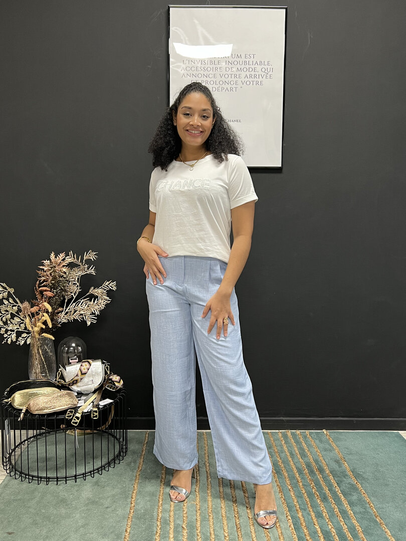 Jean Femme Côtelac Bleu Ciel - Taille L, Coupe Baggy, Coton, Neuf Avec étiquettes