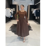 ROBE BI MATIERE MARRON PERLE DES ILES 974 MODE FEMME BAR A PARFUMS BIJOUX ACIER