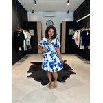 Robe FLOWER bleue du S au 4XL