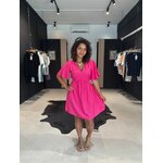 Robe LINA courte rose - troisième photo