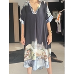 robe paysage Noir perle des iles 974 mode femme la reunion grande taille