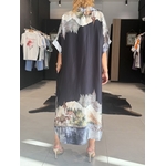 robe paysage Noir perle des iles 974 mode femme la reunion grande taille