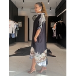 robe paysage Noir perle des iles 974 mode femme la reunion grande taille
