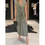 robe nouee kaki perle des iles 974 mode femme la reunion grande taille