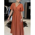 ROBE ALBA TERRACOTTA PERLE DES ILES 974 MODE FEMME