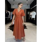 ROBE ALBA TERRACOTTA PERLE DES ILES 974 MODE FEMME