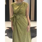 Robe longue femme vert à pois blancs perle des iles 974