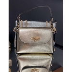 sac abeille rectangle gold dore cuir italien perle des iles 974