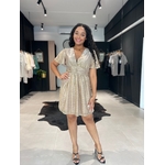 robe LAURA beige dore perle des iles 974 mode femme st pierre