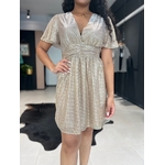 robe LAURA beige dore perle des iles 974 mode femme st pierre