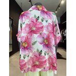 chemise oversize FLORA rose taille unique grande taille perle des iles 974 la reunion mode femme pret a porter feminin robe ample
