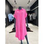 chemise joya fluo rose gaze de coton fabriqué en italie perle des iles 974 mode femme grande taille la reunion pret porter femme