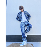 ensemble veste et  jean bleu camouflage pour homme – tenue estivale tendance vendue saint pierre à La Réunion