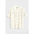 Chemise JAY homme écrue en maille ajourée à motifs géométriques et manches courtes perle des iles 974