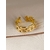 Bague acier inoxydable doré - taille ajustable perle des iles