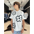 tee shirt blanc fleur noir pour homme – tenue estivale tendance vendue saint pierre à La Réunion