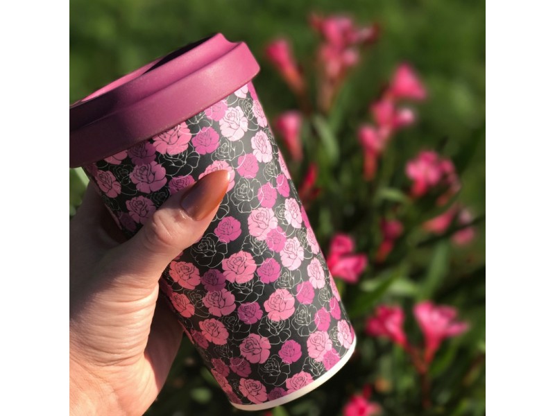 BAMBOO CUP ROSES PURPLE 3