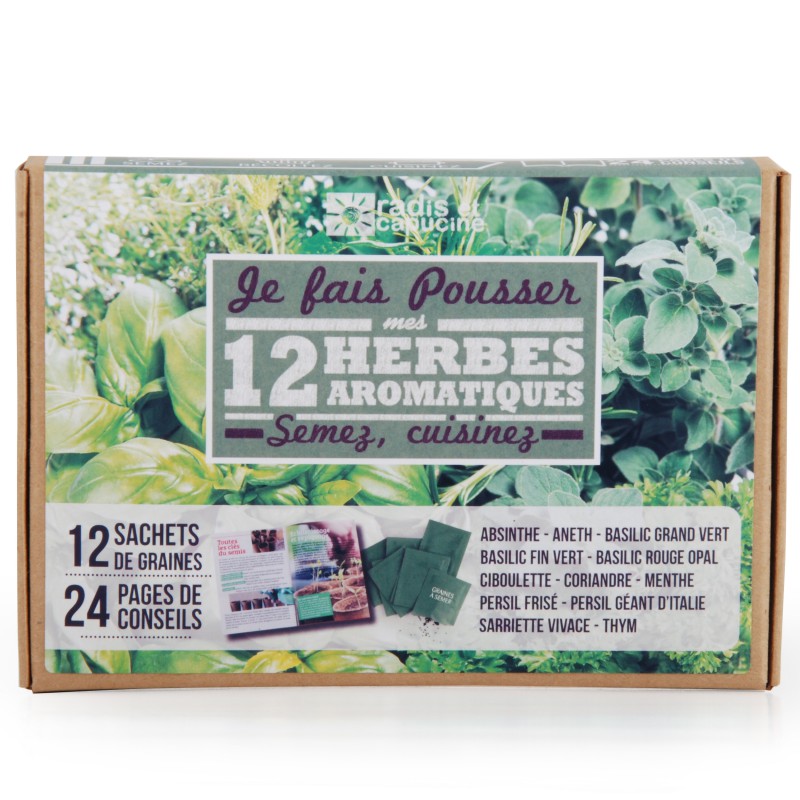 Livre 12 sachets de graines pour jardin