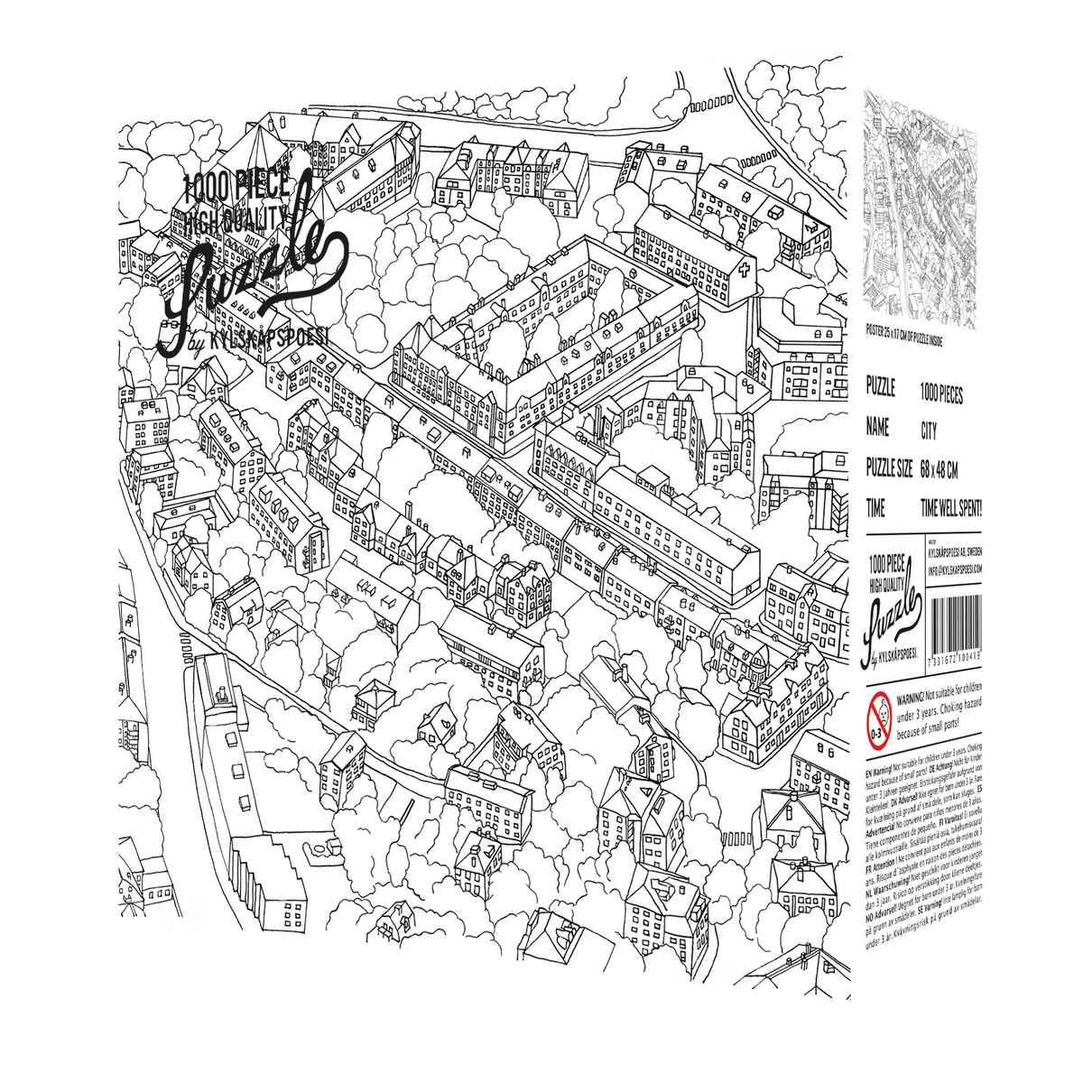Puzzle 1000 pièces City sketch – Croquis de ville